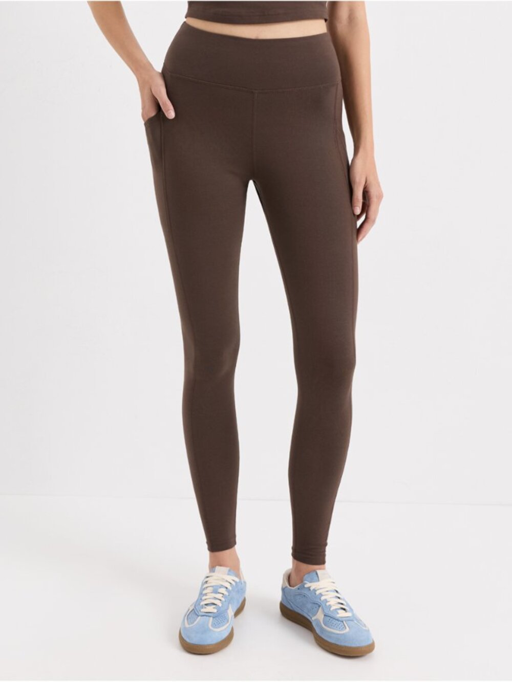 PACT On The Go-To Pocket Leggings Brown Size M Organic Cotton